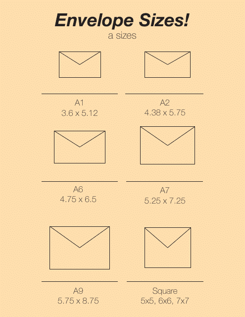Envelope Business Sizes Template Download Pdf