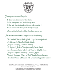 Hogwarts Letter Template - Green Text, Page 2