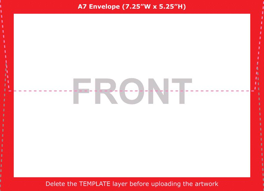 A7 Envelope Template - Front Download Pdf