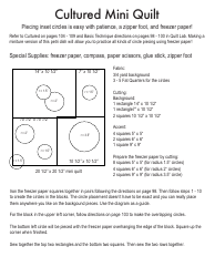 Science Mini Quilt Pattern, Page 6