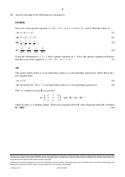 October/November 2014 Cambridge International Examinations: Further Mathematics Paper 1, Page 4