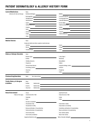 Patient Dermatology &amp; Allergy History Form - Smartpractice, Page 2