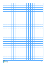 Document preview: Graph Paper Template - 1cm Squares Blue