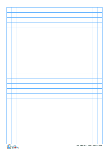 Graph Paper Template - 1cm Squares Blue