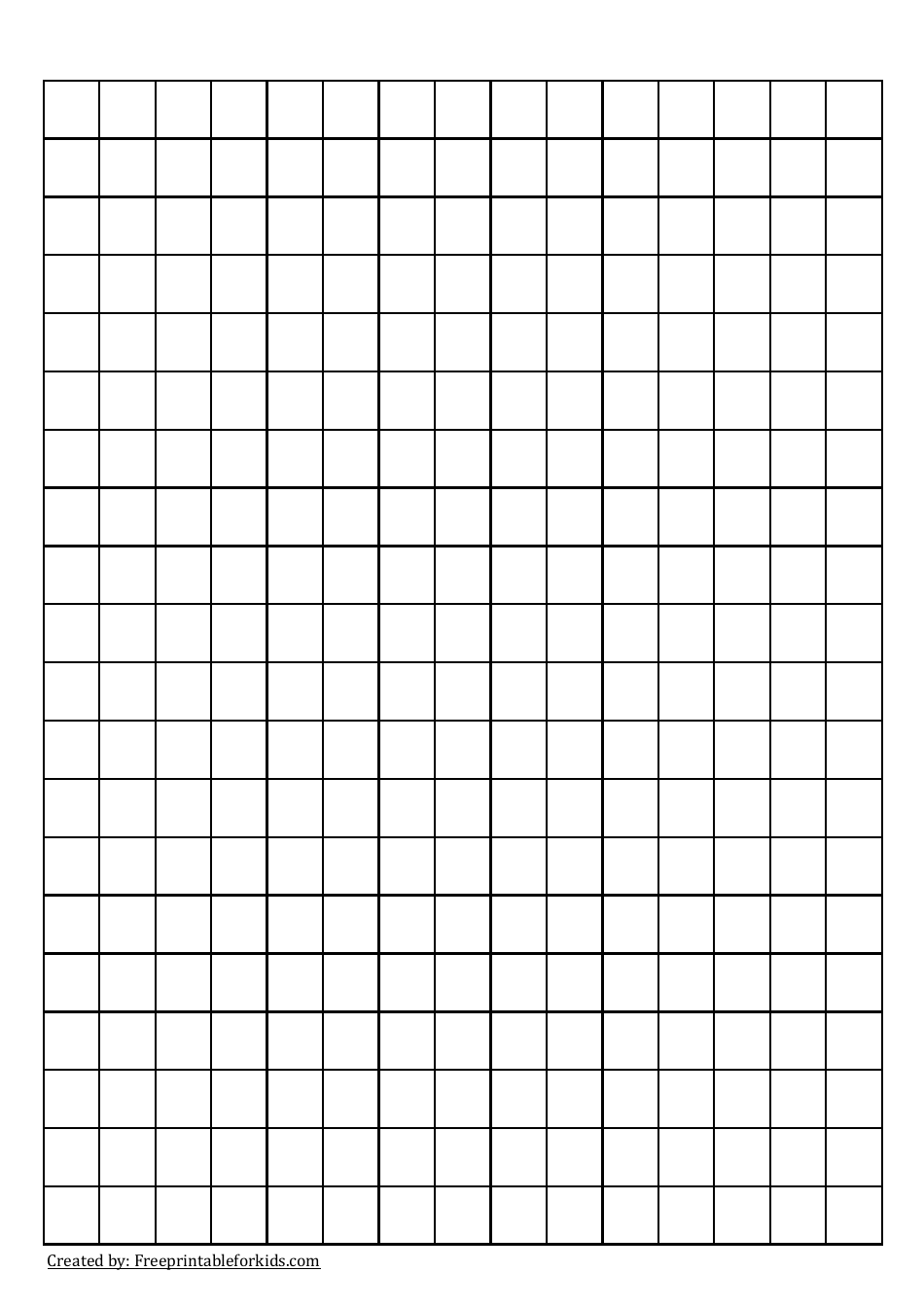 15 X 20 Grid Graph Paper, Page 1