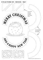 A6 Pop-Up Christmas Card Templates, Page 3
