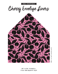 Document preview: Cherry 5x7 Envelope Liner Templates
