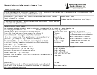 Document preview: Math & Science Collaborative Lesson Plan Template