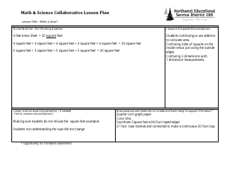 Math &amp; Science Collaborative Lesson Plan Template, Page 2