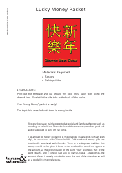 Chinese New Year Lucky Money Packet Template