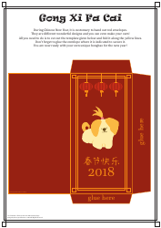 Document preview: Chinese New Year Envelope Template - Gong XI FA Cai - Adorageek Creative