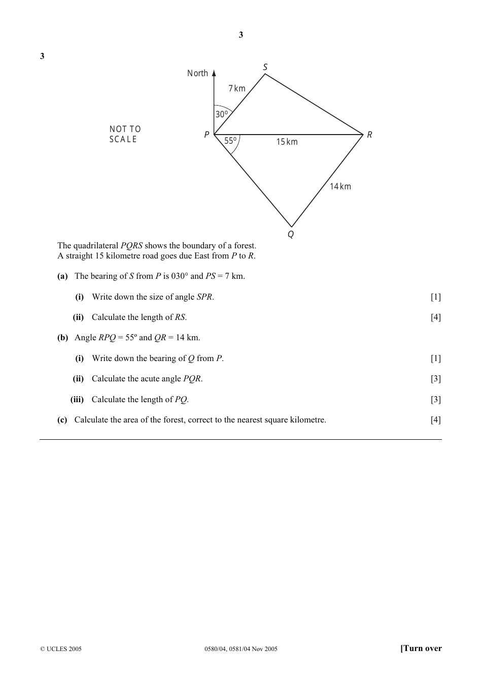 October / November 2005 University of Cambridge International Examinations: Mathematics Paper 4 (Extended), Page 3