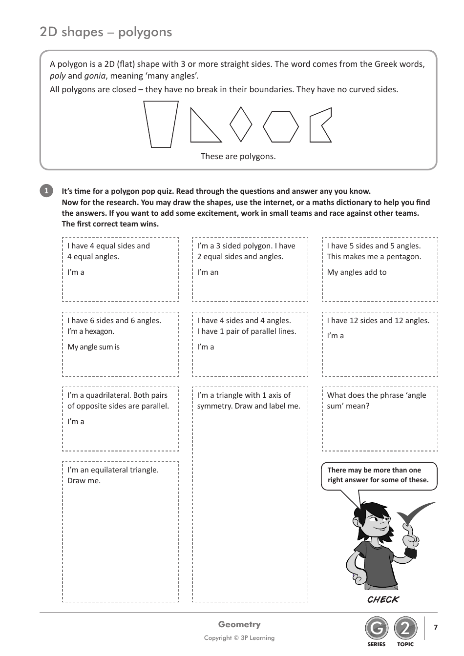Mathletics Series G: Geometry - 3p Learning, Page 11