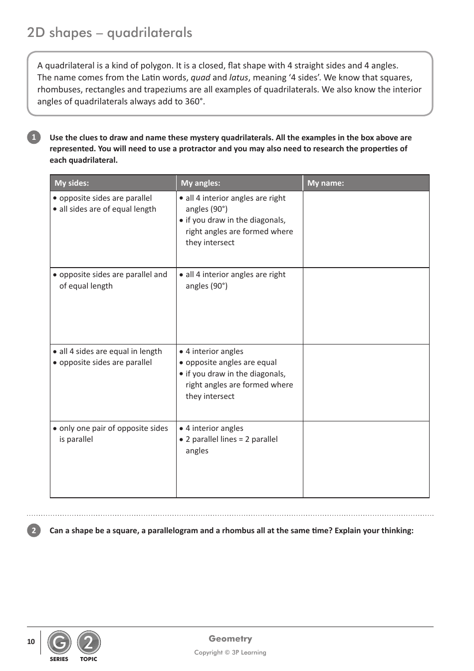 Mathletics Series G: Geometry - 3p Learning, Page 14