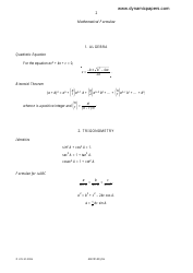 May/June 2006 University of Cambridge International Examinations: Additional Mathematics Paper 1 - 4037/01, Page 2