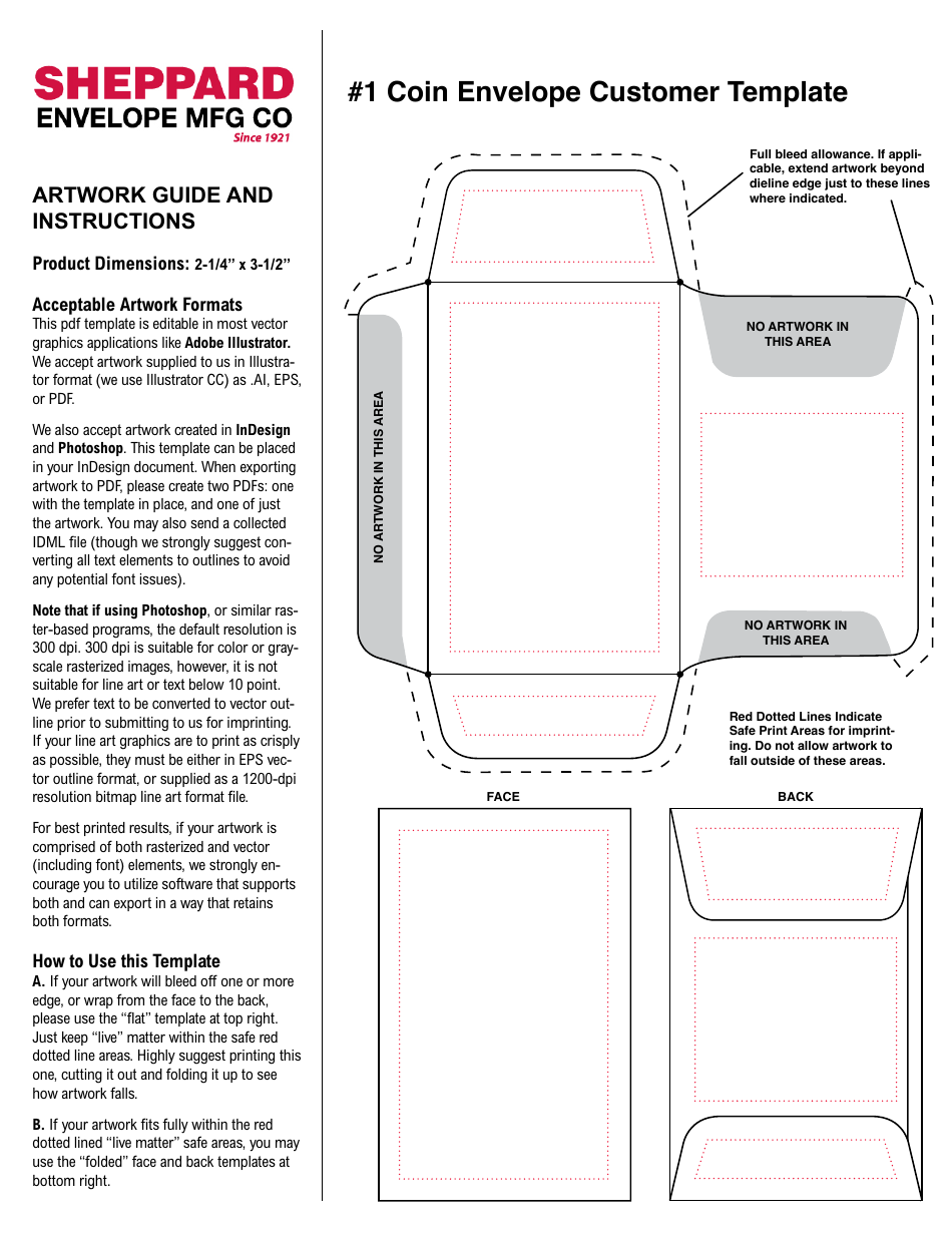 Coin Envelope Template Download Printable PDF | Templateroller