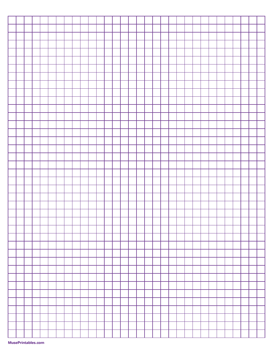 1/4 Inch Purple Graph Paper Download Printable PDF | Templateroller