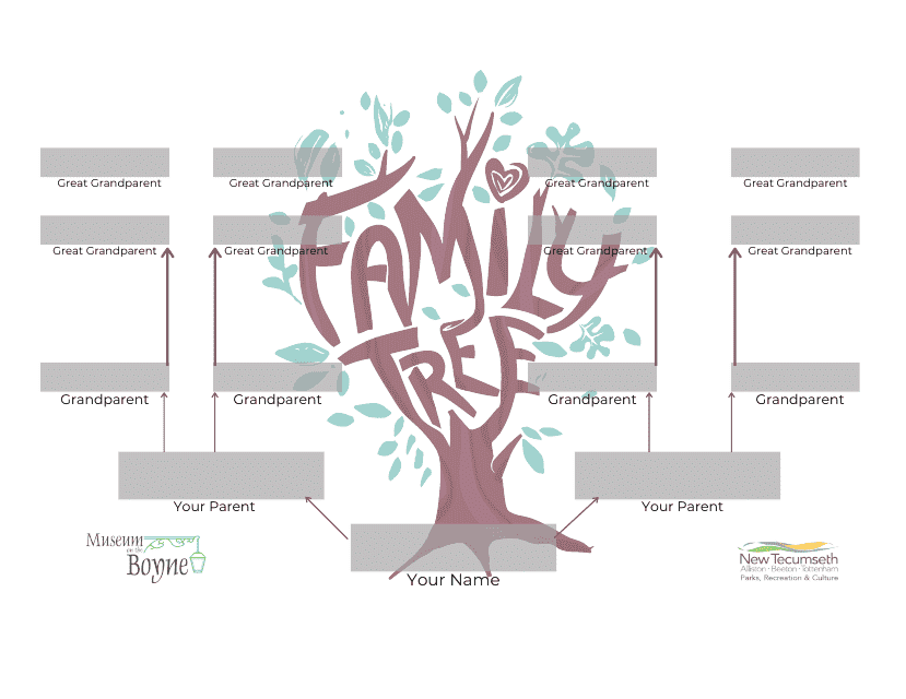 3-generation Family Tree Chart Template - New Tecumseth Download Pdf