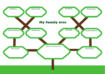 Document preview: Family Tree Template - Green