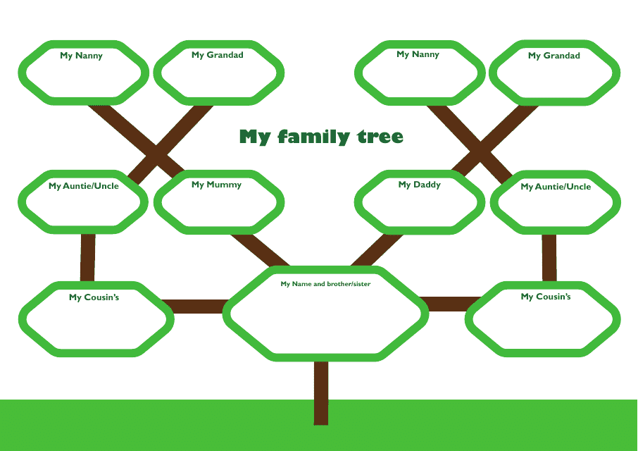Family Tree Template - Green Download Pdf