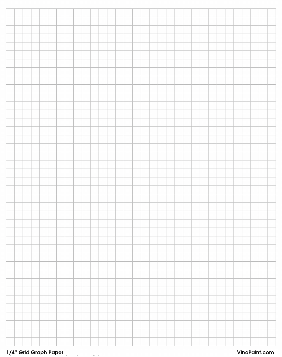 1 / 4 Grid Graph Paper, Page 1