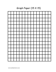 Document preview: 15 X 15 Grid Graph Paper