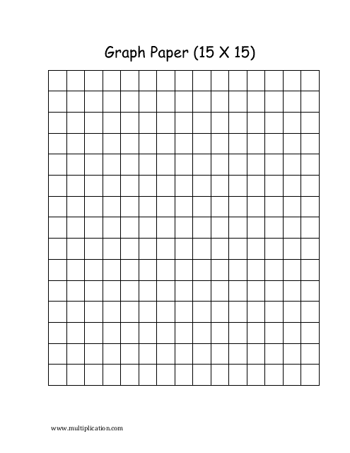 15 X 15 Grid Graph Paper