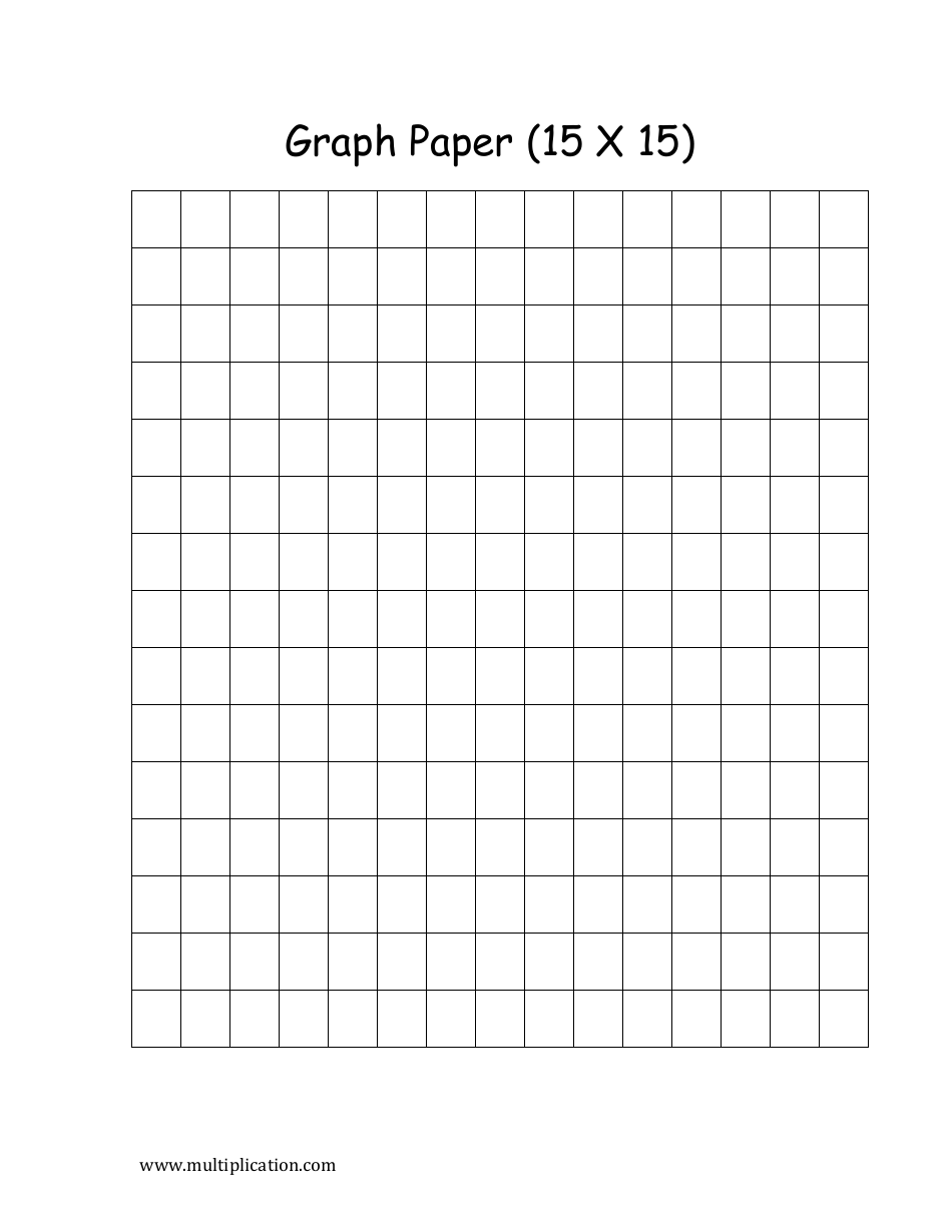 15 X 15 Grid Graph Paper, Page 1