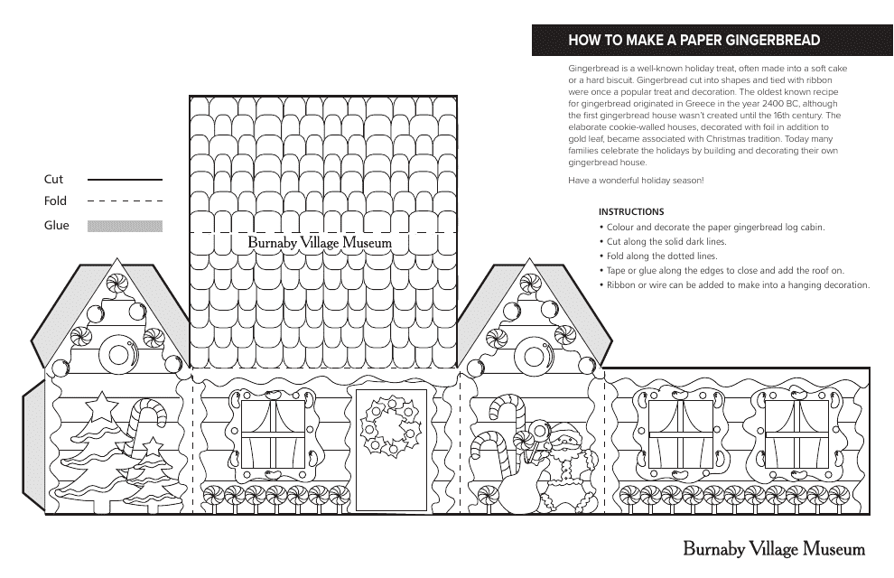 Paper Gingerbread Template