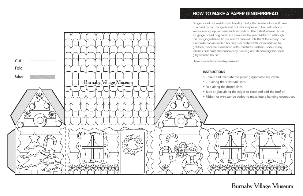 Paper Gingerbread Template - Blank Gingerbread Man Outline Design