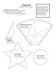 Cosmos Quilt Pattern Templates, Page 5