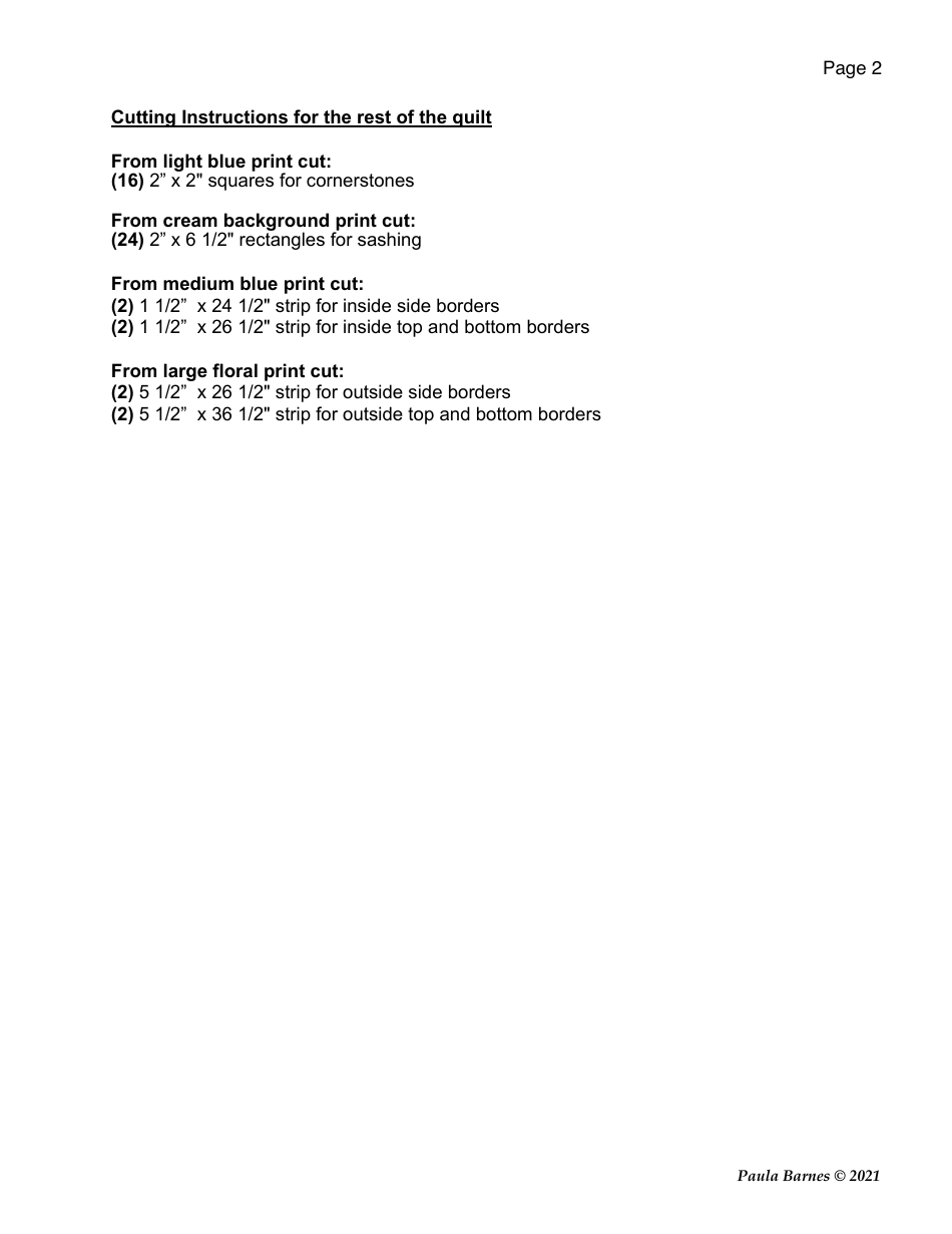 Bountiful Stars Quilt Pattern, Page 3