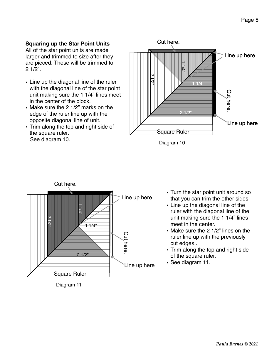 Bountiful Stars Quilt Pattern, Page 5