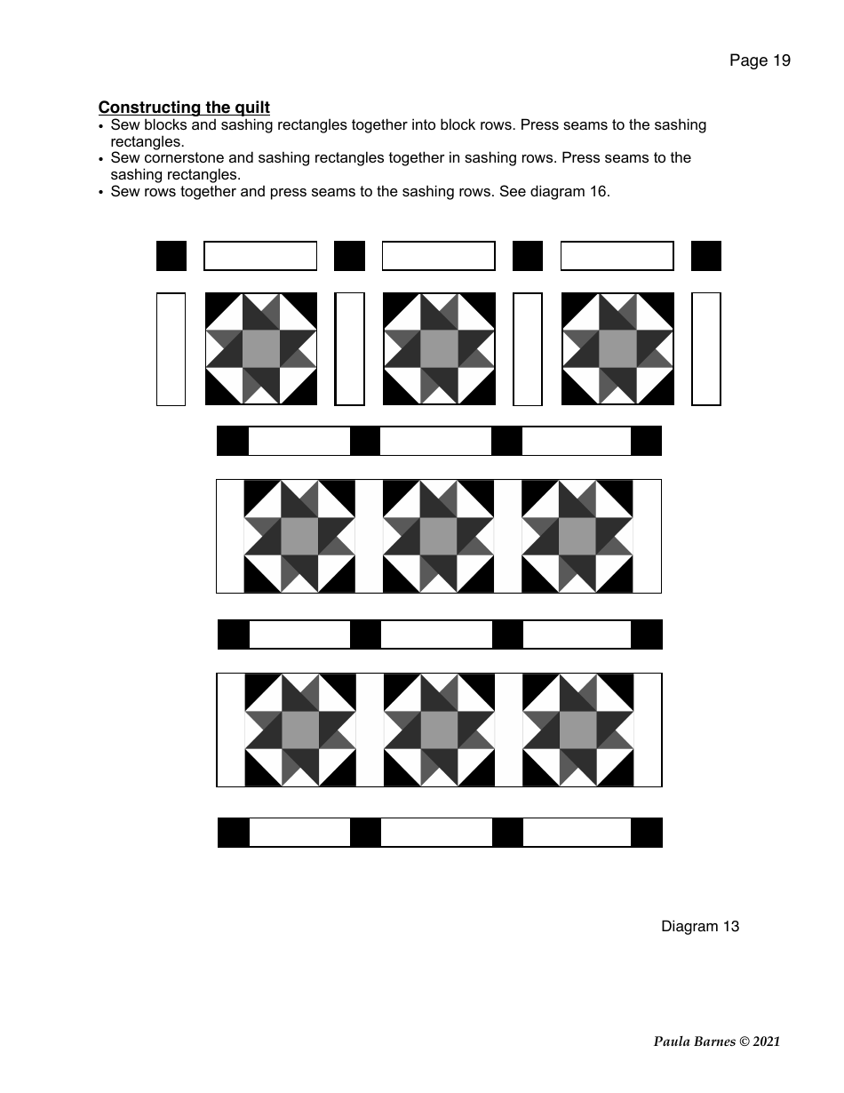 Bountiful Stars Quilt Pattern, Page 8