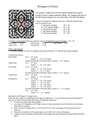 Whispers of Persia Quilt Pattern