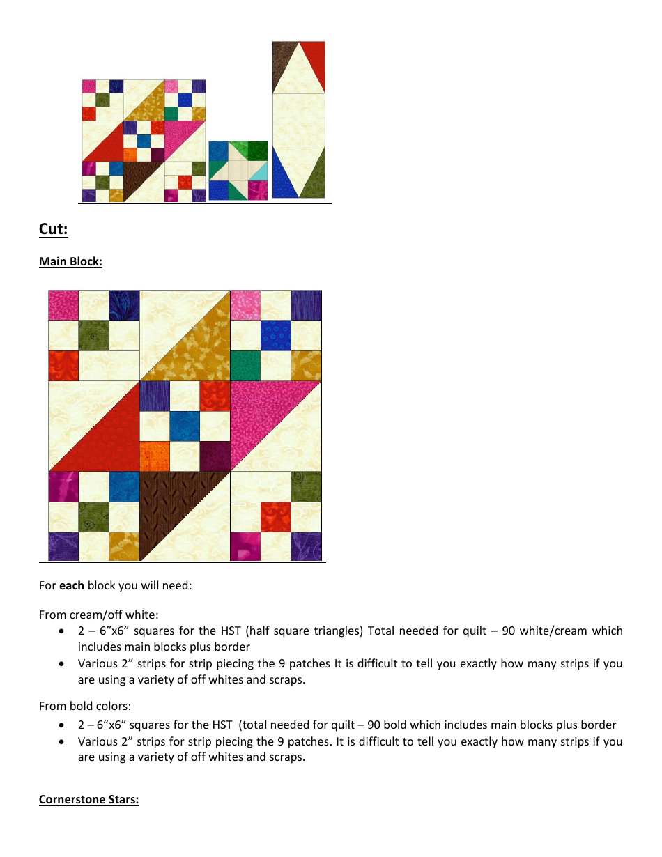 Blades of Color Quilt Pattern Templates, Page 2
