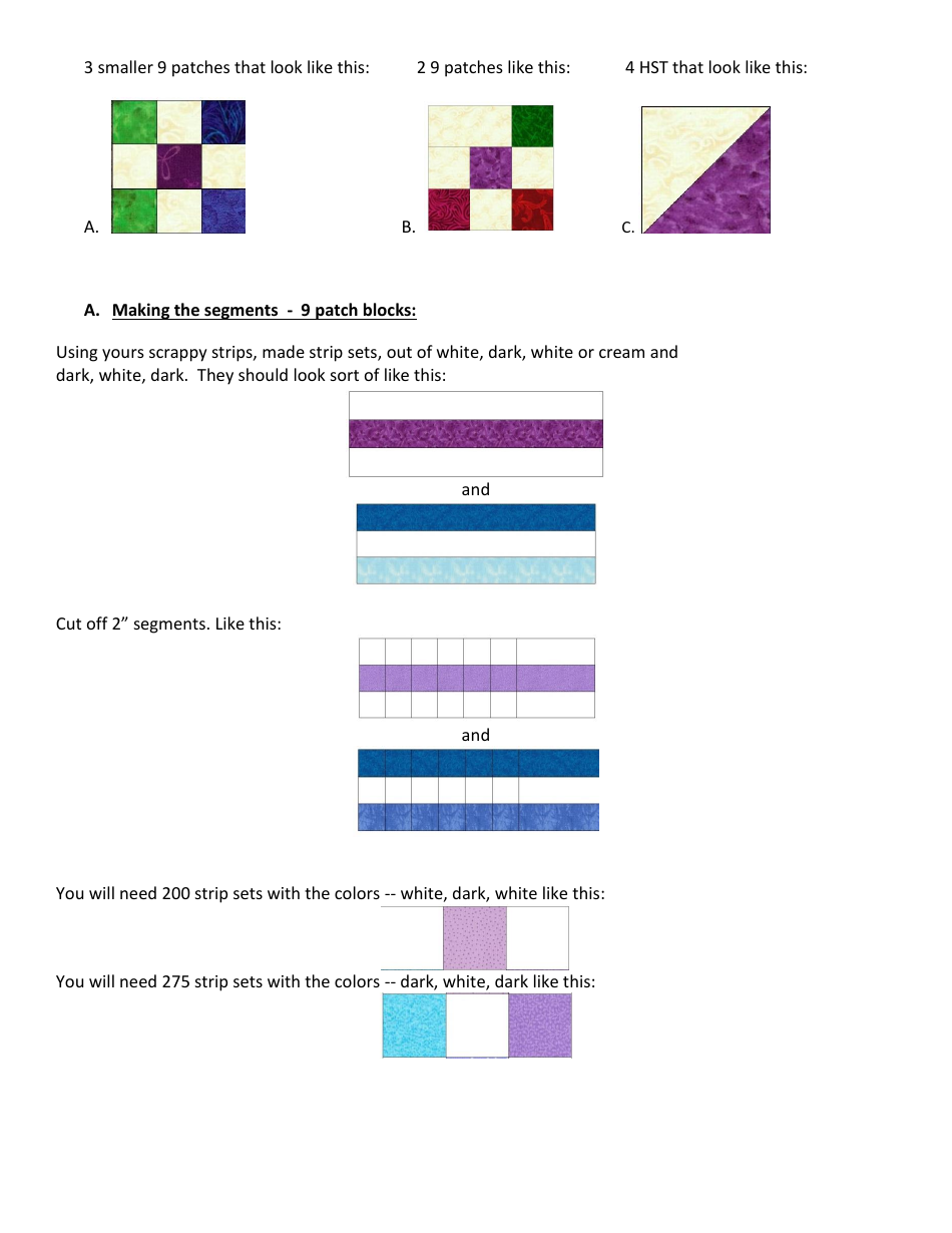 Blades of Color Quilt Pattern Templates, Page 5