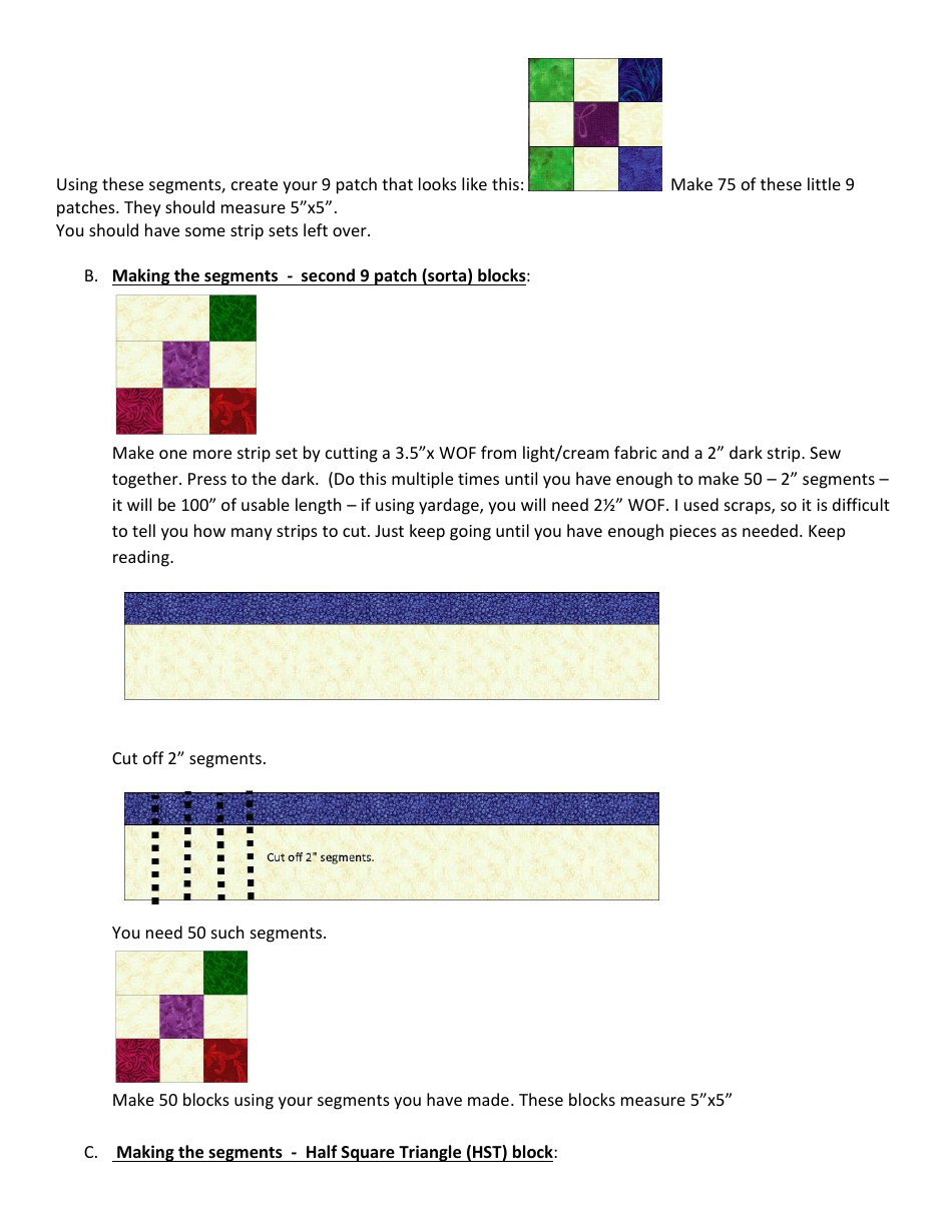 Blades of Color Quilt Pattern Templates, Page 6