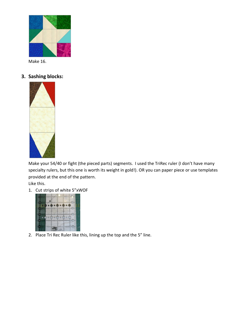 Blades of Color Quilt Pattern Templates, Page 9