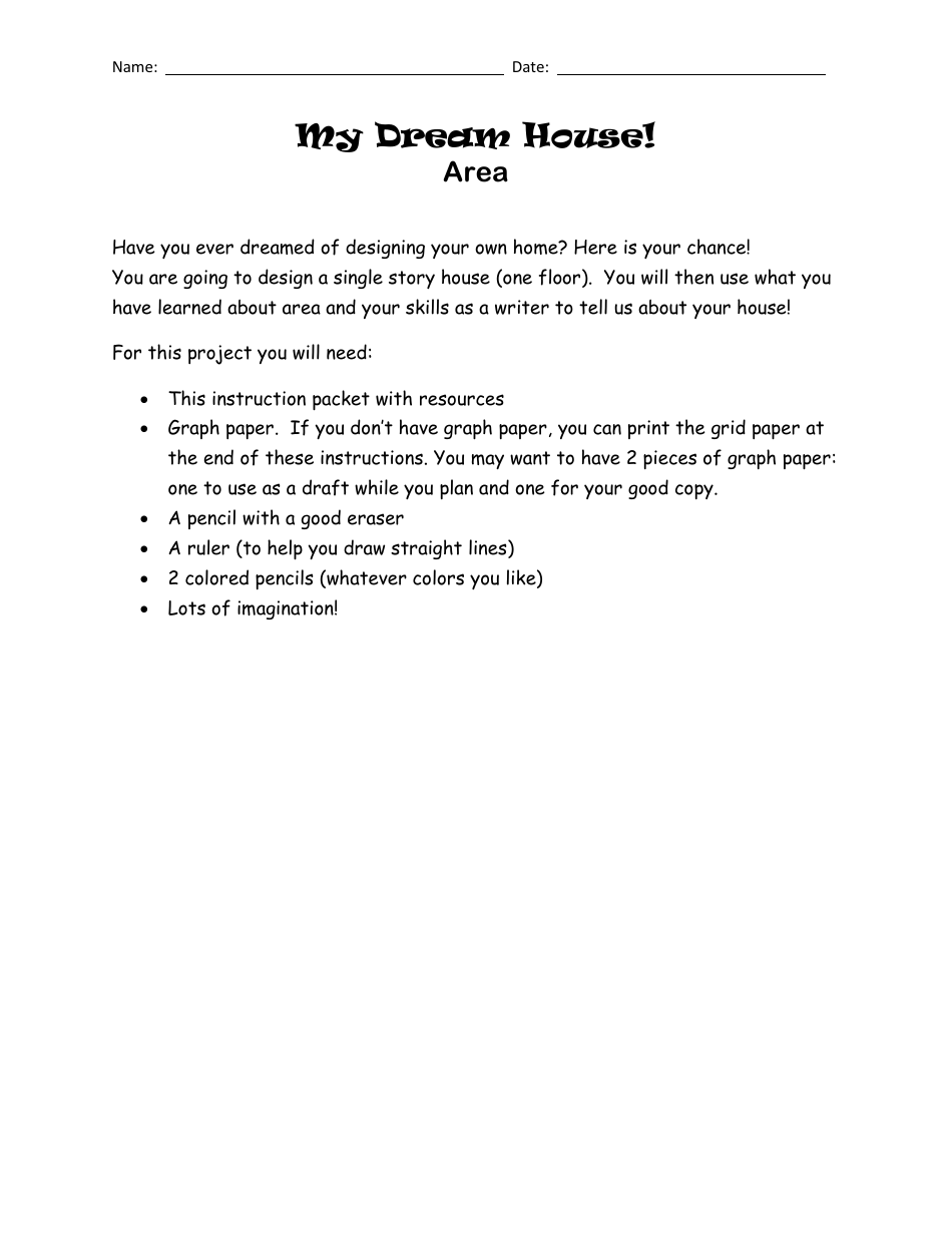 Dream House Planner Template Download Printable PDF Templateroller