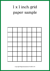 Document preview: 1x1 Inch Grid Paper Sample