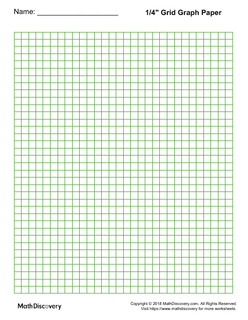 1/4" Grid Graph Paper - Green