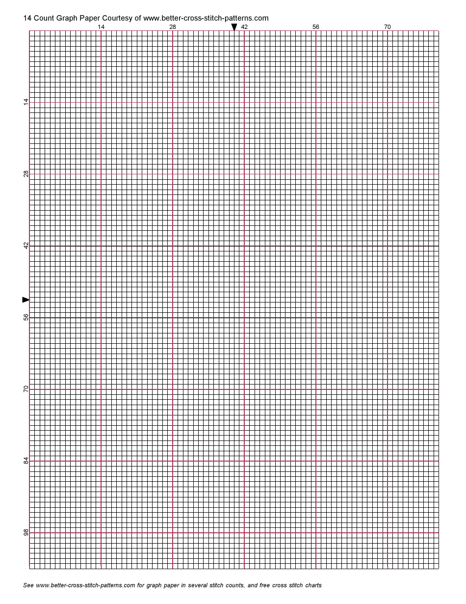 14 Count Cross-stitch Graph Paper, Page 1