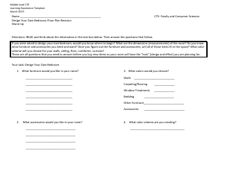 Middle-Level Cte Learning Experience Template - Design Your Own Bedroom; Floor Plan Revisions - New York, Page 10