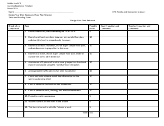 Middle-Level Cte Learning Experience Template - Design Your Own Bedroom; Floor Plan Revisions - New York, Page 11