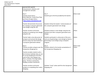 Middle-Level Cte Learning Experience Template - Design Your Own Bedroom; Floor Plan Revisions - New York, Page 6