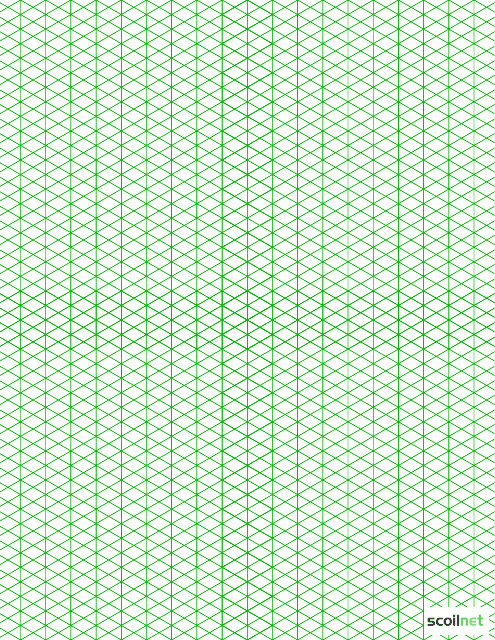 Isometric Triangular Graph Paper - Green
