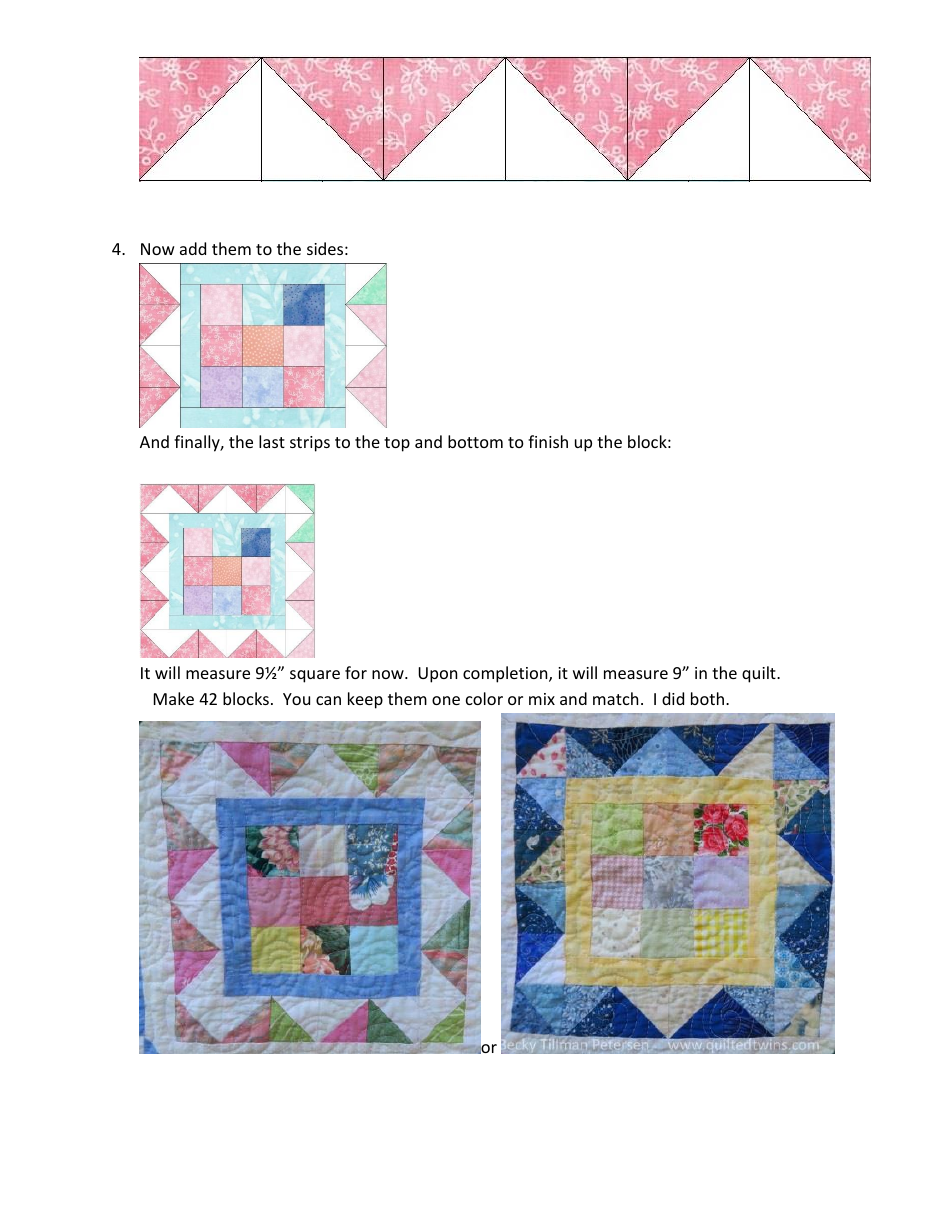 Bloomin' Nines Quilt Pattern Download Printable PDF | Templateroller