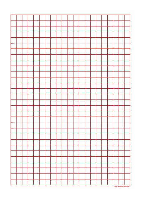 Red Grid Graph Paper