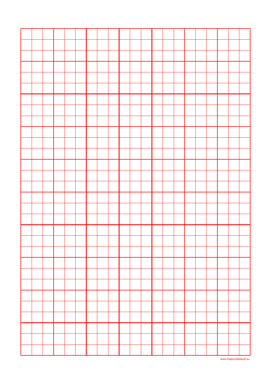 Red Grid Graph Paper Download Printable PDF Templateroller